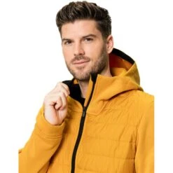 Vaude Men's Comyou Fleece Jacket - Burnt Yellow -Vaude vaude mens comyou fleece jacket burnt yellow b1 1319569
