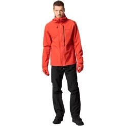 Vaude Men's Comyou Rain Jacket - Glowing Red -Vaude vaude mens comyou rain jacket glowing red 1 1506405