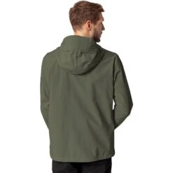 Vaude Men's Comyou Rain Jacket - Khaki -Vaude vaude mens comyou rain jacket khaki 5 1506467
