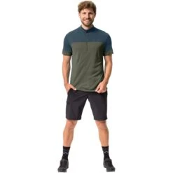 Vaude Men's Escape HZ Shirt - Khaki -Vaude vaude mens escape hz shirt khaki 1 1380596