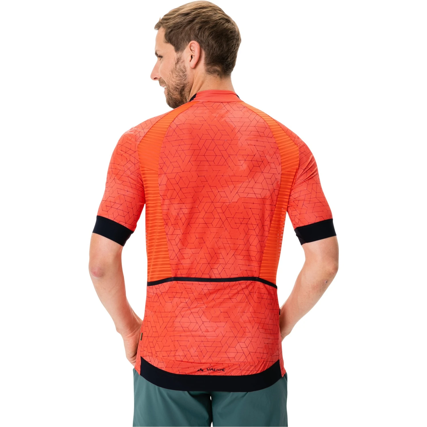 Vaude Men's Furka FZ Tricot Jersey - Glowing Red 4 Vaude Men's Furka FZ Tricot Jersey - Glowing Red - Image 2