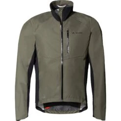 Vaude Kuro Rain Jacket Men - Khaki -Vaude vaude mens kuro rain jacket khaki 1 1382142