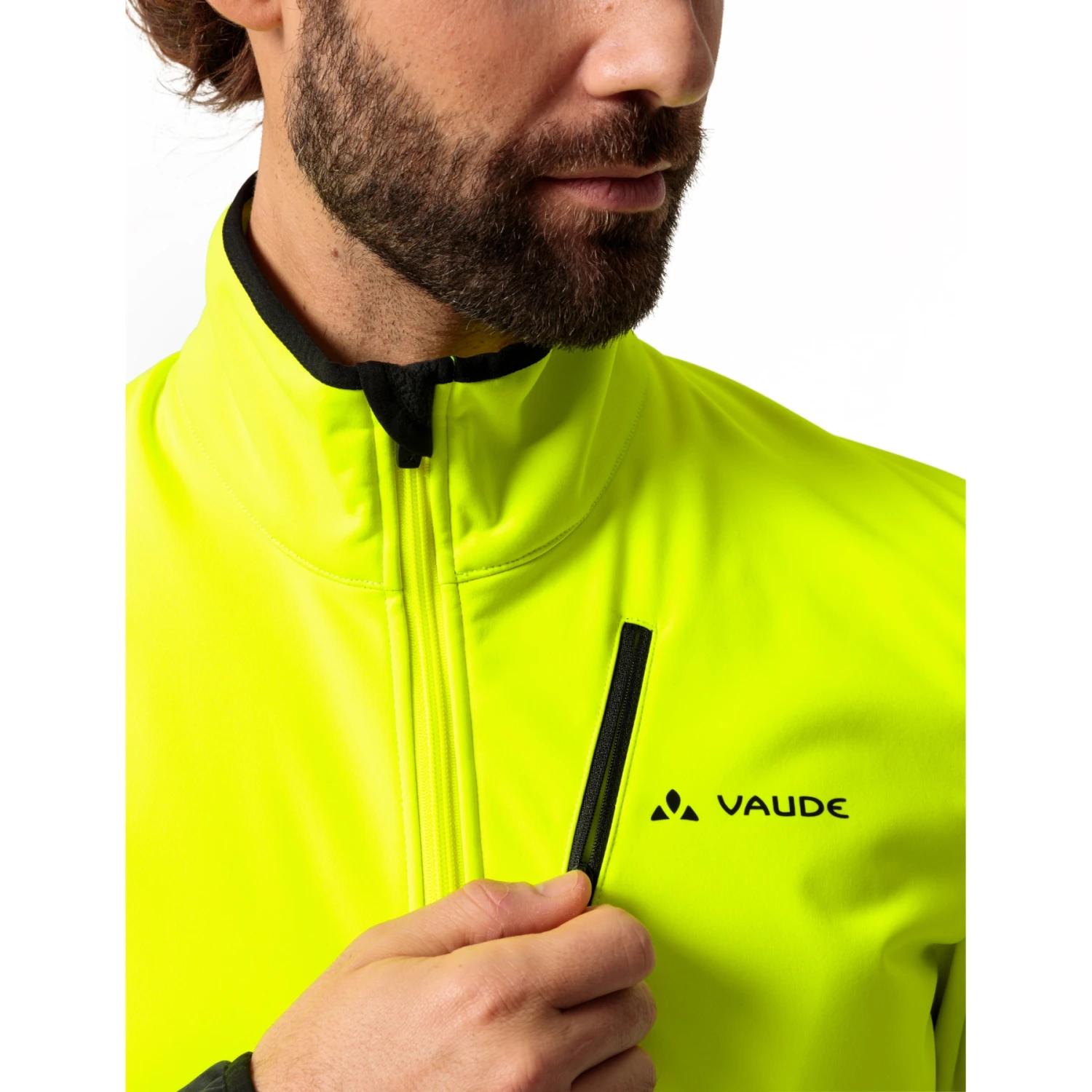 Vaude Men's Matera Softshell Jacket II - Neon Yellow 8 Vaude Men's Matera Softshell Jacket II - Neon Yellow - Image 6
