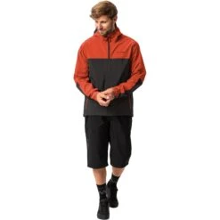 Vaude Moab Rain Jacket Men - Glowing Red -Vaude vaude mens moab rain jacket glowing red 1 1379830
