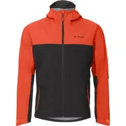 Vaude Moab Rain Jacket Men - Glowing Red -Vaude vaude mens moab rain jacket glowing red 2 1379825