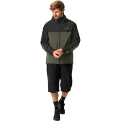 Vaude Moab Rain Jacket Men - Khaki -Vaude vaude mens moab rain jacket khaki 1 1379838