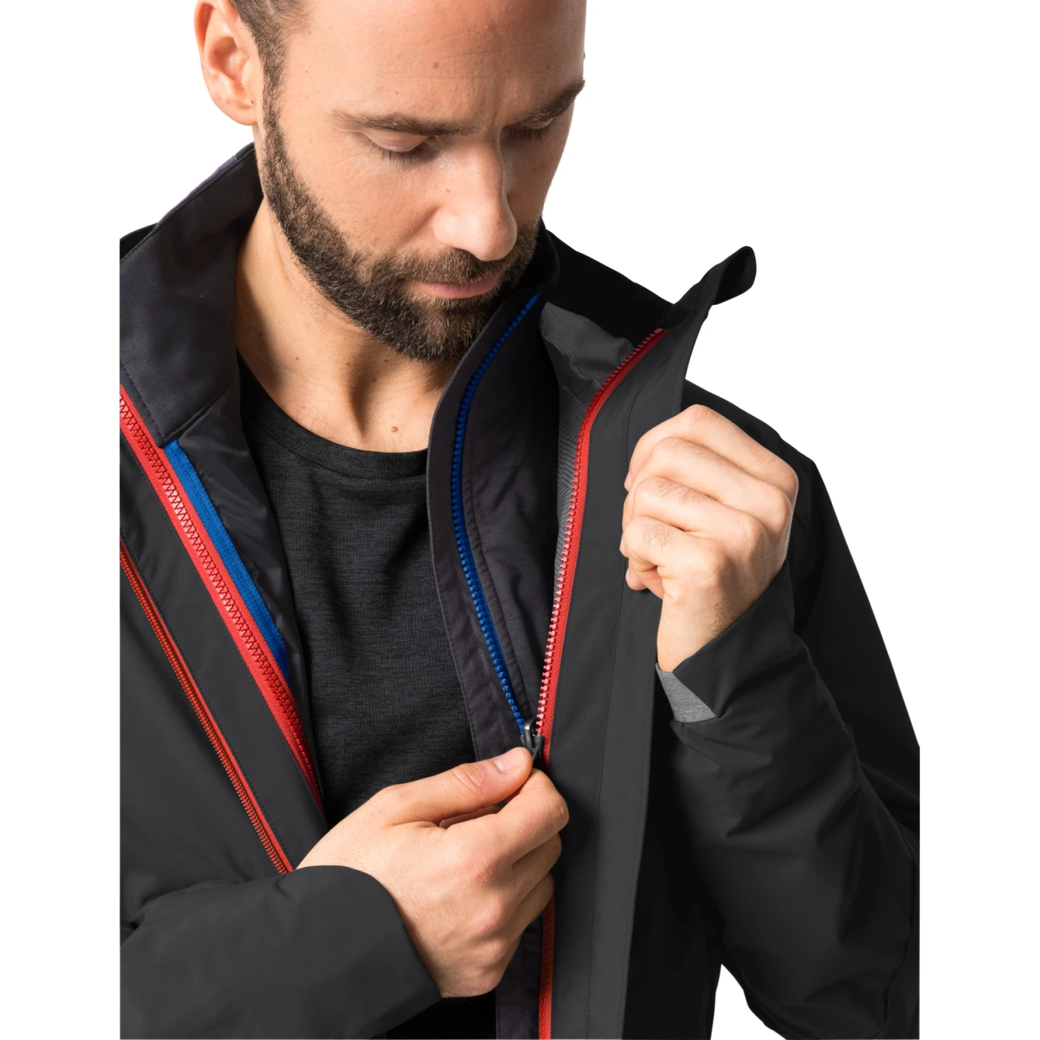 Vaude Men's Yaras 3in1 Jacket - Black/black 12 Vaude Men's Yaras 3in1 Jacket - Black/black - Image 10