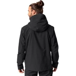 Vaude Men's Yaras Warm Rain Jacket - Black -Vaude vaude mens yaras warm rain jacket black 5 1511852