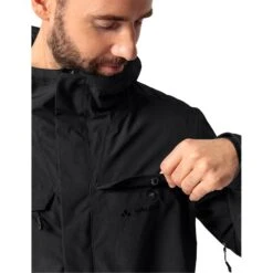 Vaude Men's Yaras Warm Rain Jacket - Black -Vaude vaude mens yaras warm rain jacket black 6 1511853