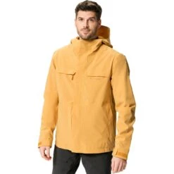Vaude Men's Yaras Warm Rain Jacket - Burnt Yellow -Vaude vaude mens yaras warm rain jacket burnt yellow 4 1262366