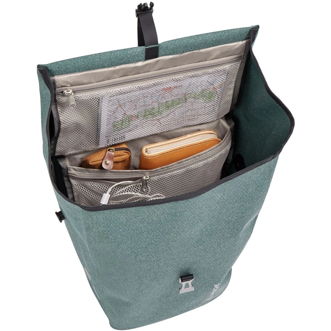 Vaude ReCycle Pro Single Bike Pannier - 22L - Black 6 Vaude ReCycle Pro Single Bike Pannier - 22L - Black - Image 4