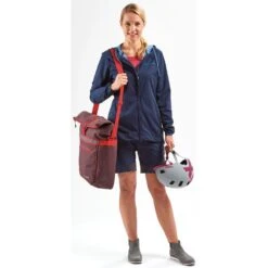 Vaude ShopAir Bike Pannier - 20+18L - Black -Vaude vaude shopair back bike pannier 1 1088244