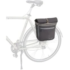 Vaude ShopAir Bike Pannier - 20+18L - Black -Vaude vaude shopair back bike pannier 3 1088243