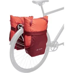 Vaude TwinShopper Bike Pannier - 2x22L - Hotchili -Vaude vaude twinshopper bike pannier hotchili 9 1361259