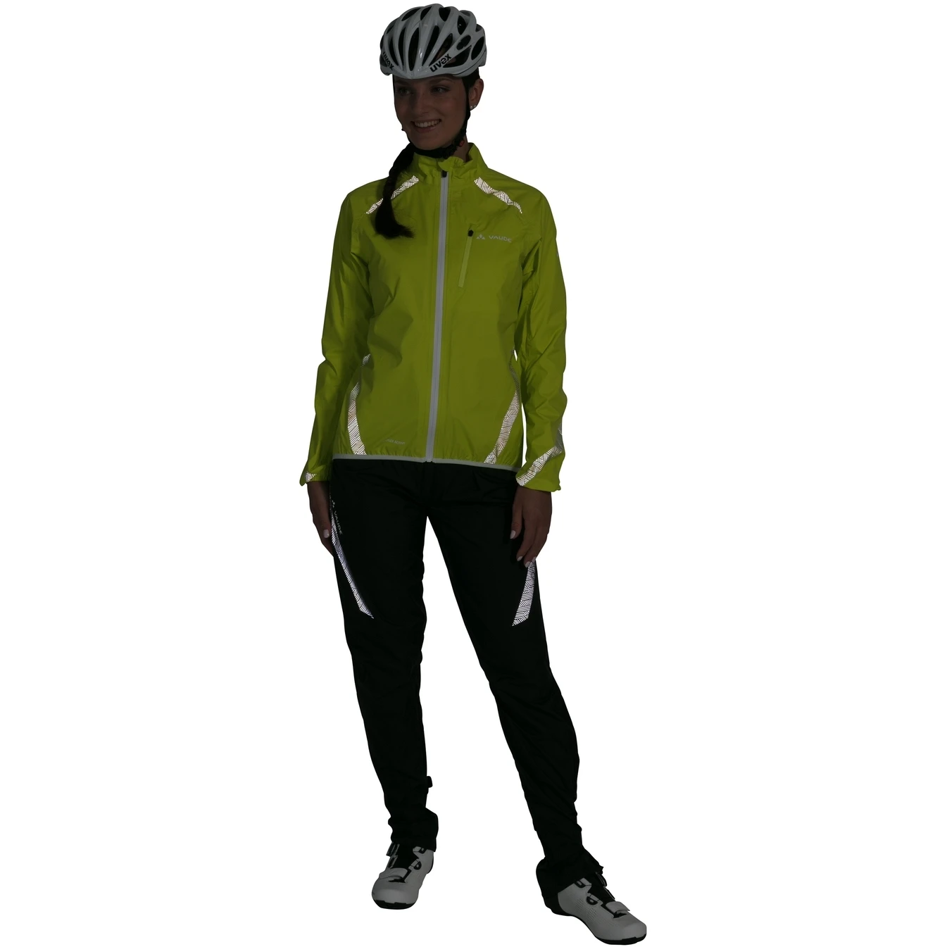 Vaude Women's Luminum Performance Rain Jacket II - Bright Green 5 Vaude Women's Luminum Performance Rain Jacket II - Bright Green - Image 3