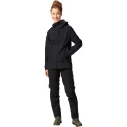 Vaude Women's Comyou Rain Jacket - Black 17 Vaude Women's Comyou Rain Jacket - Black -Vaude vaude womens comyou rain jacket black 1 1506253