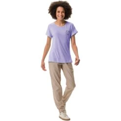 Vaude Cyclist 2 T-Shirt Women - Pastel Lilac -Vaude vaude womens cyclist 2 t shirt pastel lilac 4 1389036