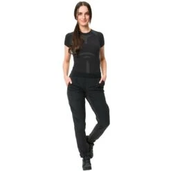 Vaude Women's Cyclist Hybrid Pants - Black -Vaude vaude womens cyclist hybrid pants black b2 1084143