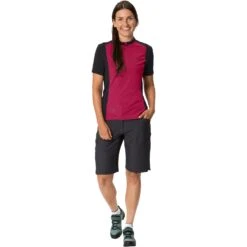 Vaude Women's Escape HZ Shirt - Crimson Red -Vaude vaude womens escape hz shirt crimson red 1 1108544