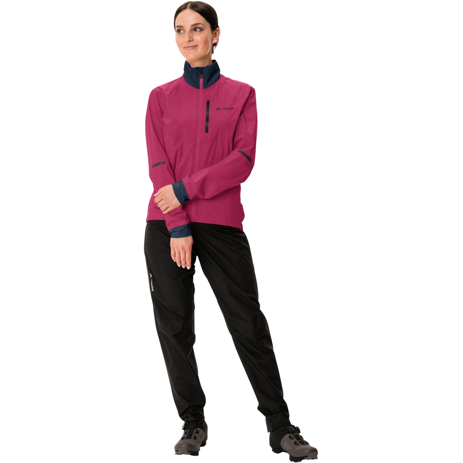Vaude Women's Kuro Rain Jacket - Crimson Red 9 Vaude Women's Kuro Rain Jacket - Crimson Red - Image 7