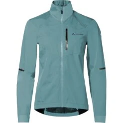 Vaude Women's Kuro Rain Jacket - Dusty Moss -Vaude vaude womens kuro rain jacket dusty moss 1 1109141