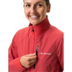 Vaude Women's Kuro Rain Jacket - Flame -Vaude vaude womens kuro rain jacket flame 3 1403207