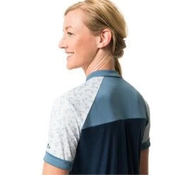Vaude Women's Ledro Print Shirt - Blue Grey -Vaude vaude womens ledro print shirt blue grey 7 1390603