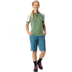 Vaude Women's Ledro Print Shirt - Willow Green -Vaude vaude womens ledro print shirt willow green 6 1390621