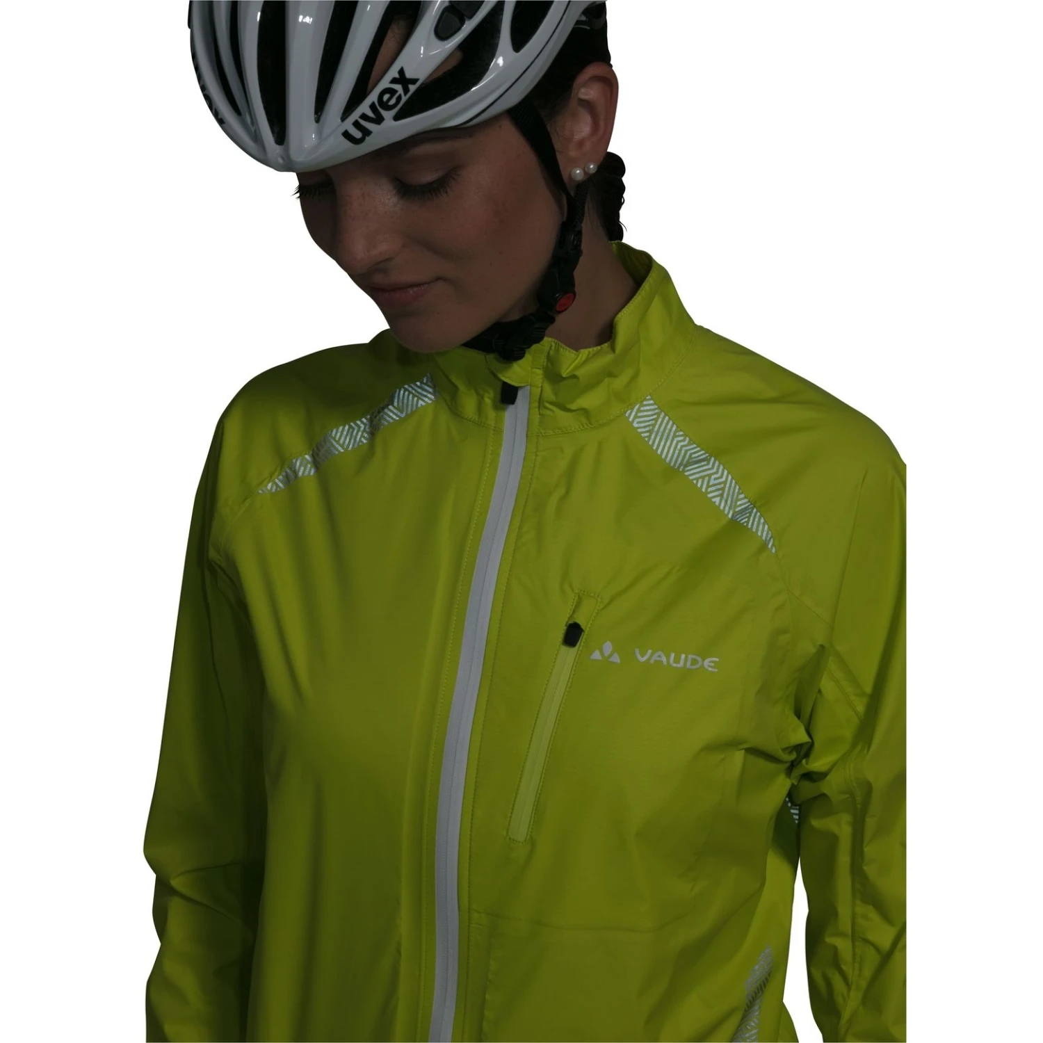 Vaude Women's Luminum Performance Rain Jacket II - Bright Green 8 Vaude Women's Luminum Performance Rain Jacket II - Bright Green - Image 6