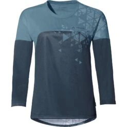 Vaude Women's Moab LS T-Shirt V - Blue Grey -Vaude vaude womens moab ls t shirt v blue grey 2 1391233