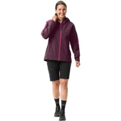 Vaude Moab Rain Jacket II Women - Cassis -Vaude vaude womens moab rain jacket ii cassis 1 1396007