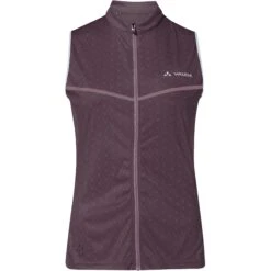 Vaude Posta Full Zip Tricot Sleeveless Women - Blackberry -Vaude vaude womens posta fz tricot sl blackberry 2 1111403