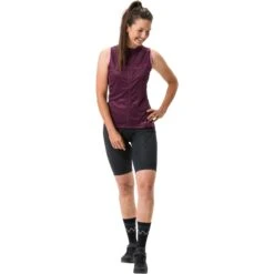 Vaude Posta Full Zip Tricot Sleeveless Women - Cassis -Vaude vaude womens posta fz tricot sl cassis 1 1396240