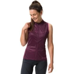 Vaude Posta Full Zip Tricot Sleeveless Women - Cassis