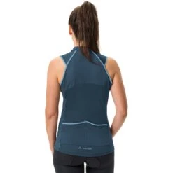 Vaude Posta Full Zip Tricot Sleeveless Women - Dark Sea Uni -Vaude vaude womens posta fz tricot sl dark sea uni 1 1396248
