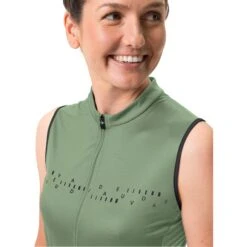 Vaude Posta Full Zip Tricot Sleeveless Women - Willow Green -Vaude vaude womens posta fz tricot sl willow green 3 1396256
