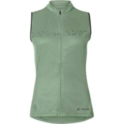 Vaude Posta Full Zip Tricot Sleeveless Women - Willow Green -Vaude vaude womens posta fz tricot sl willow green 6 1396260