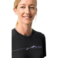 Vaude Qimsa Logo Shirt Women - Black -Vaude vaude womens qimsa logo shirt black 3 1396326