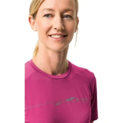 Vaude Qimsa Logo Shirt Women - Lychee -Vaude vaude womens qimsa logo shirt lychee 6 1396349