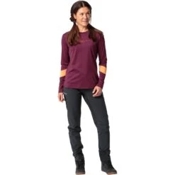 Vaude Women's Qimsa LS Logo Shirt - Cassis -Vaude vaude womens qimsa ls logo shirt cassis 1 1510625