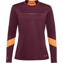 Vaude Women's Qimsa LS Logo Shirt - Cassis -Vaude vaude womens qimsa ls logo shirt cassis 2 1510626