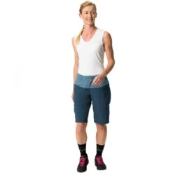 Vaude Women's Qimsa Shorts - Dark Sea Uni -Vaude vaude womens qimsa shorts dark sea uni 1 1404657