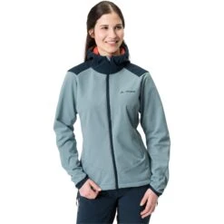 Vaude Women's Qimsa Softshell Jacket - Cloudy Blue -Vaude vaude womens qimsa softshell jacket cloudy blue 4 1291408