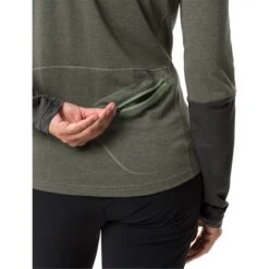 Vaude Tremalzo Long Sleeve Shirt Women - Khaki -Vaude vaude womens tremalzo ls shirt khaki 7 1408617