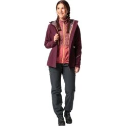 Vaude Women's Yaras 3in1 Jacket - Cassis/brick -Vaude vaude womens yaras 3in1 jacket cassis brick 7 1511822