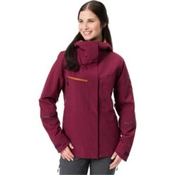 Vaude Women's Yaras Warm Rain Jacket - Cassis -Vaude vaude womens yaras warm rain jacket cassis 2 1292900