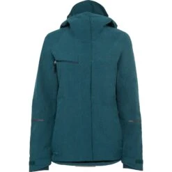 Vaude Women's Yaras Warm Rain Jacket - Mallard Green -Vaude vaude womens yaras warm rain jacket mallard green 2 1511862
