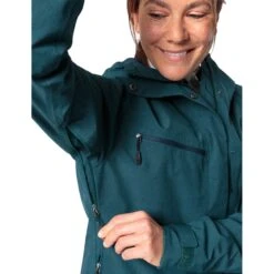 Vaude Women's Yaras Warm Rain Jacket - Mallard Green -Vaude vaude womens yaras warm rain jacket mallard green 7 1511860