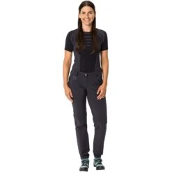 Vaude Women's Yaras Zip-Off Pants - Regular - Black -Vaude vaude womens yaras zip off pants short black 1 1112769